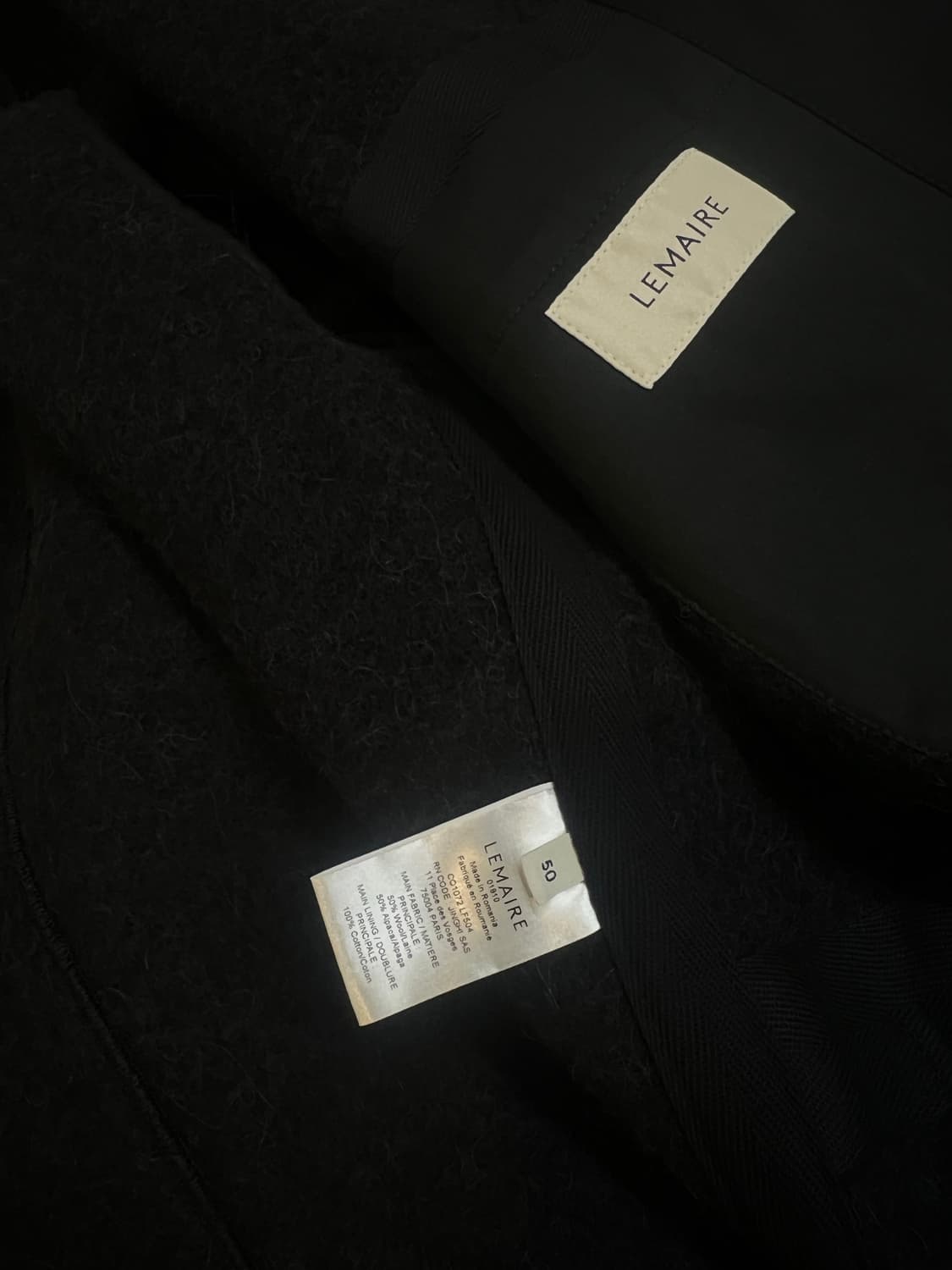 르메르/ 래글런 알파카 라이너 울 자켓/50 상품이미지7