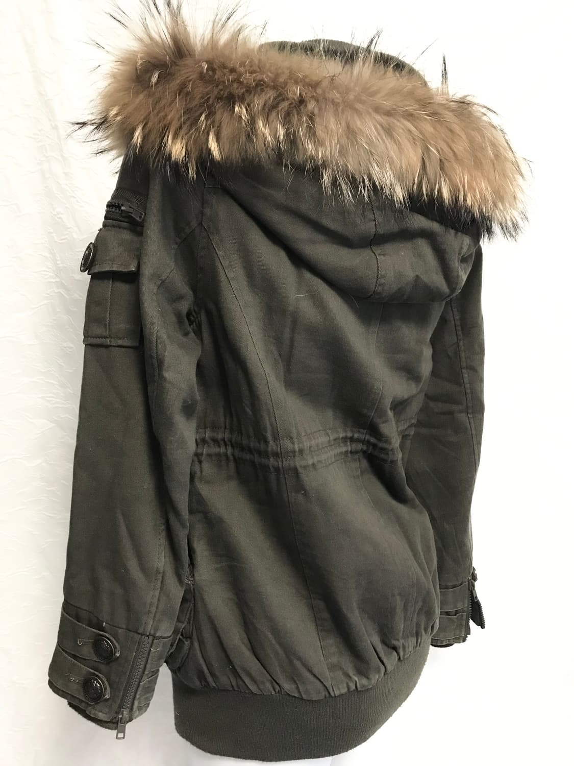 빈티지 00s y2k 라쿤퍼 후드 포켓 야상 점퍼 자켓 상품이미지2