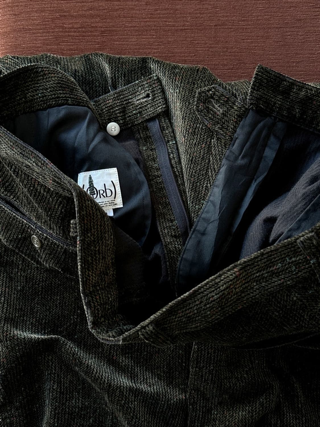 Cord design 2 tuck wide pants 상품이미지1