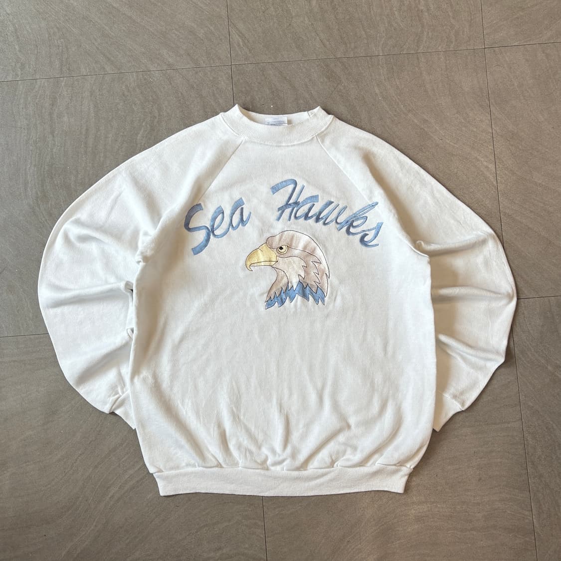 90s 90년대 미국 생산 빈티지 화이트 스웻셔츠 상품이미지1