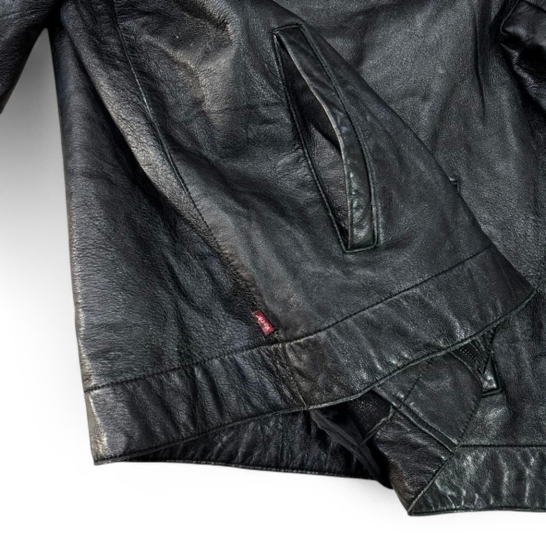 리바이스 블랙레더 자켓 XL 양가죽 상품이미지4