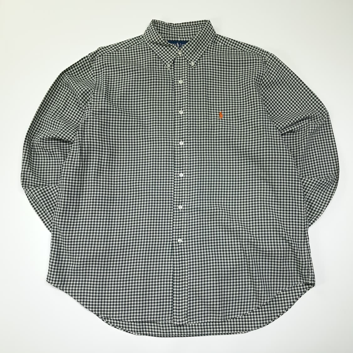 CL684 XL 폴로 90s 마이크로체크 딥그린 셔츠 남방 상품이미지1