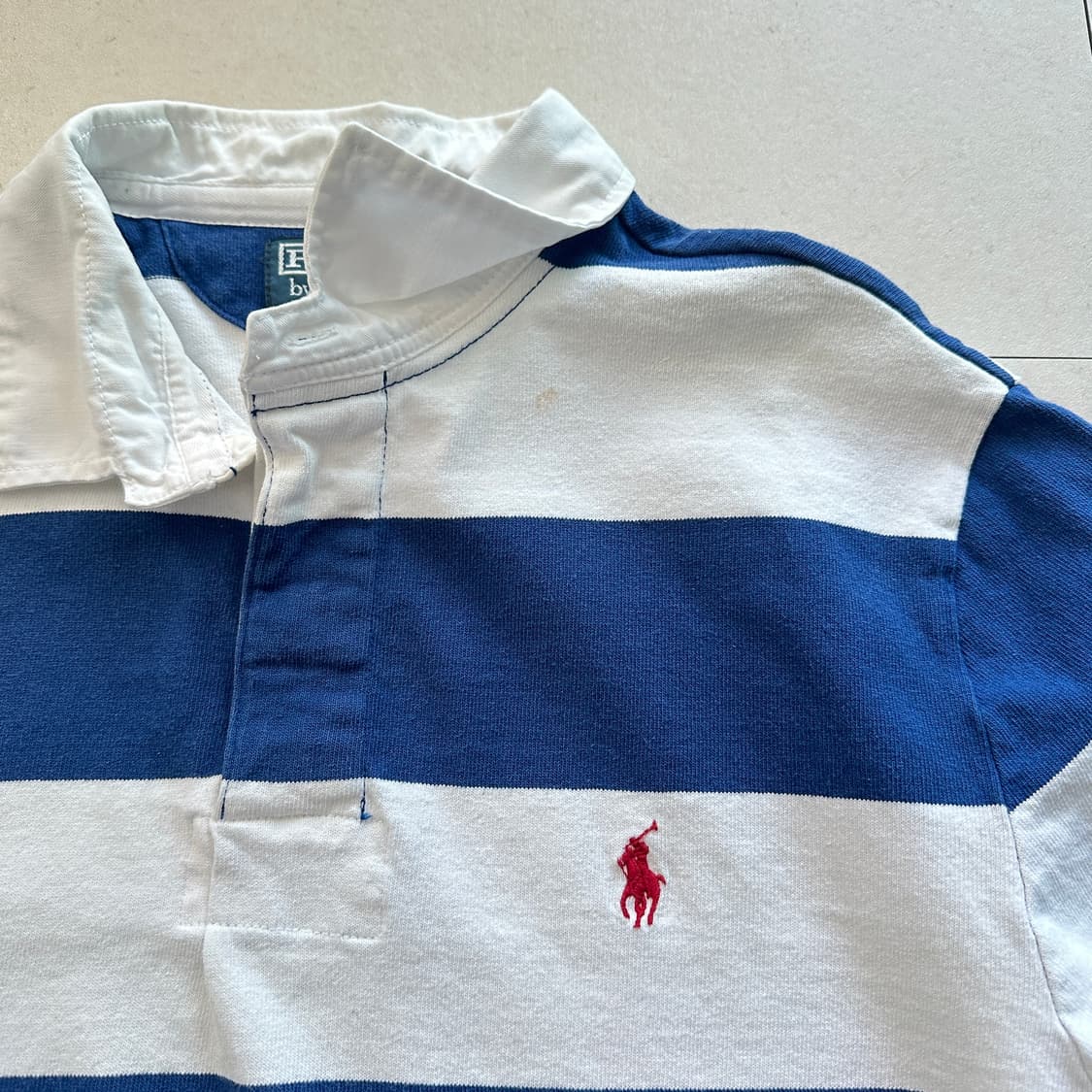90s 폴로 랄프로렌 스트라이프 럭비셔츠 커스텀핏 상품이미지6