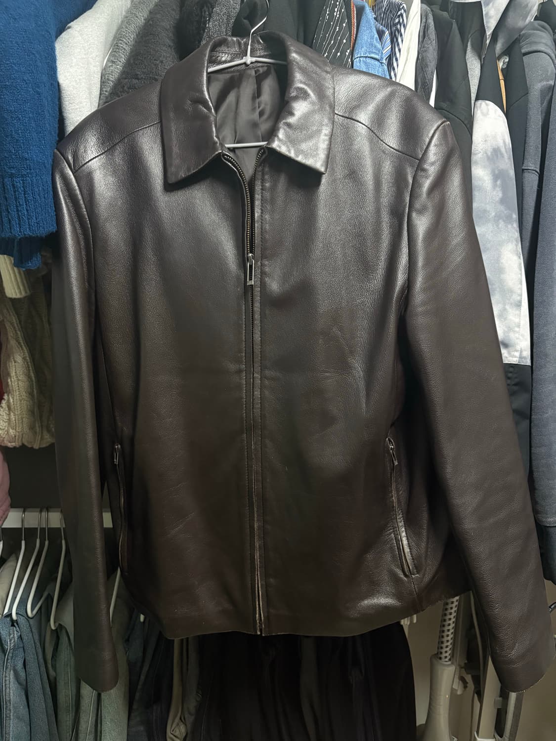 리얼양가죽 자켓 L 브라운 상품이미지3