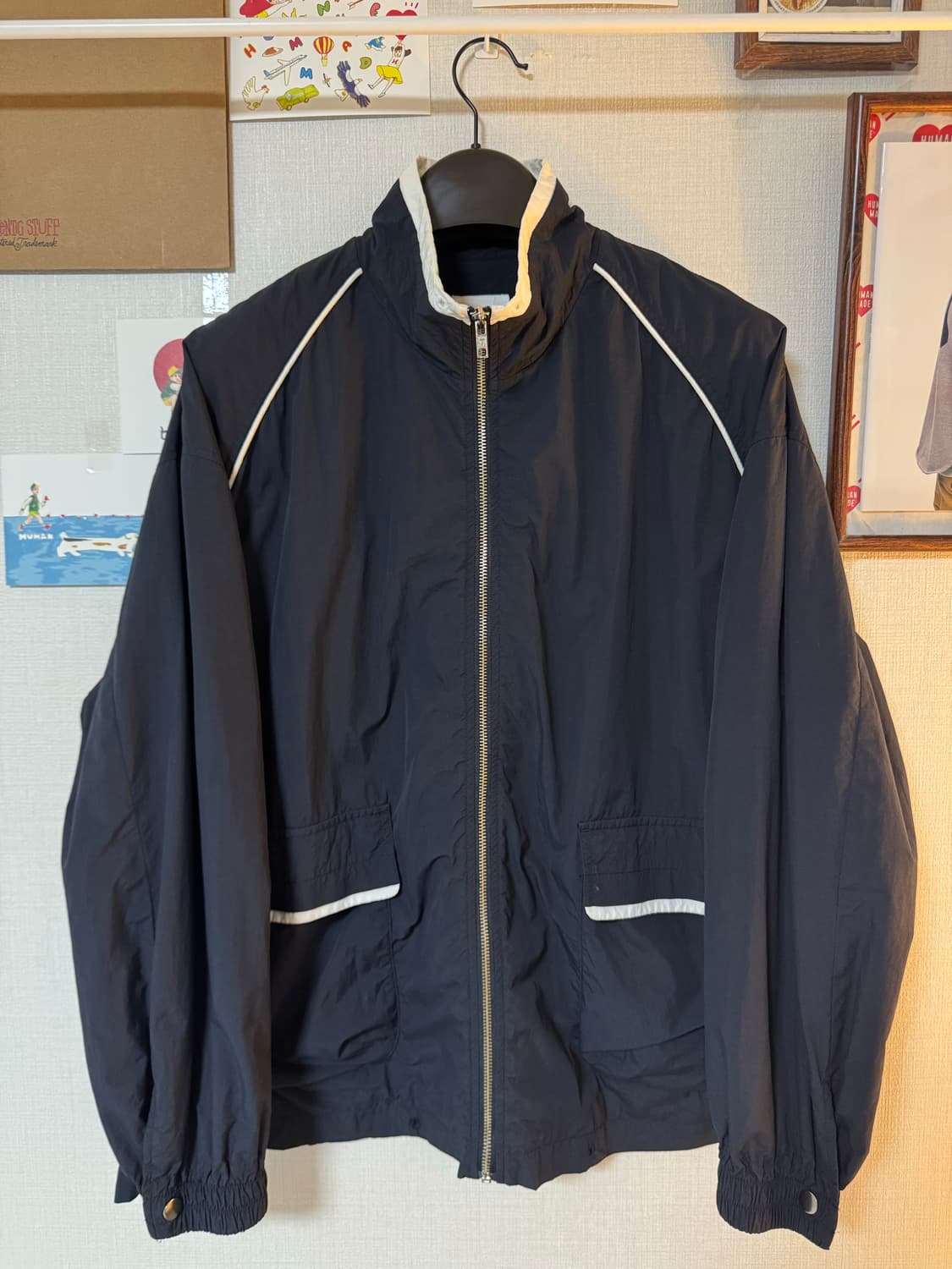 [OS]스튜디오 톰보이 나일론 바람막이 자켓 블랙 상품이미지1