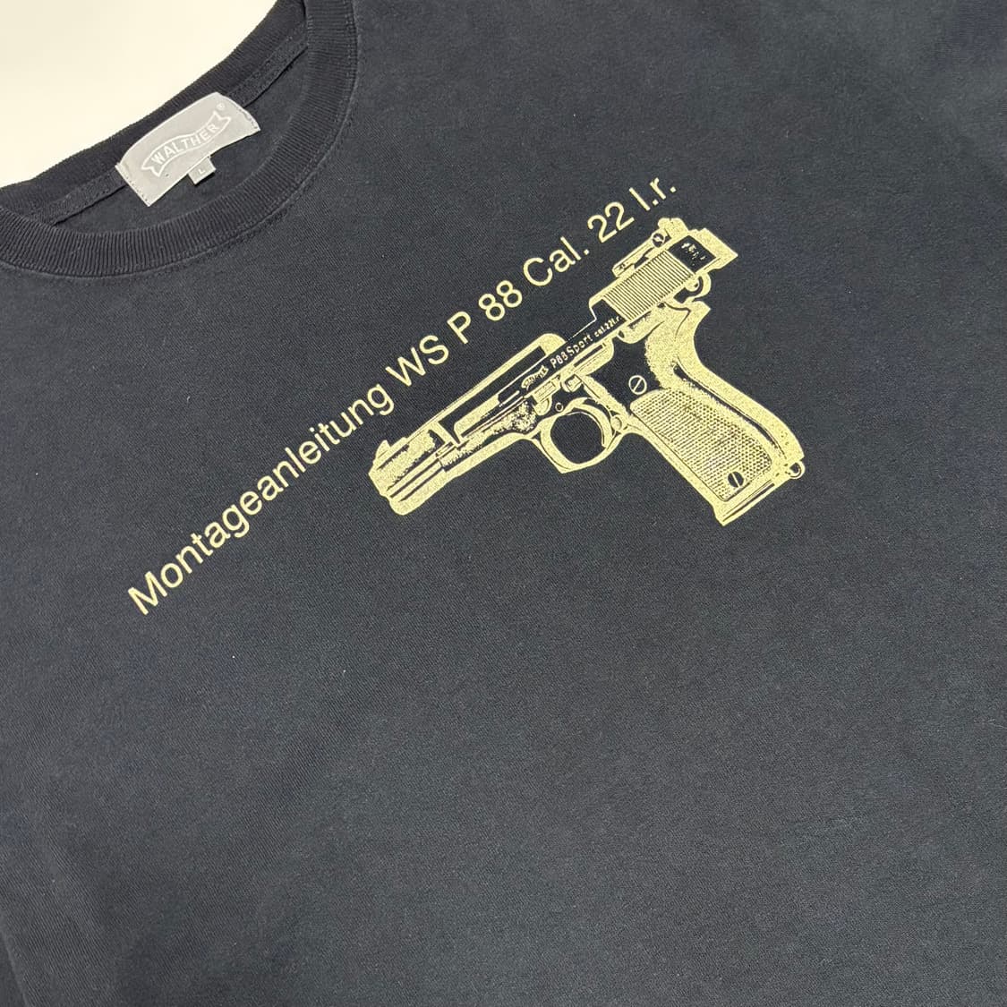 발터(Walther) P88 밀리터리 그래픽 티셔츠 블랙 상품이미지2