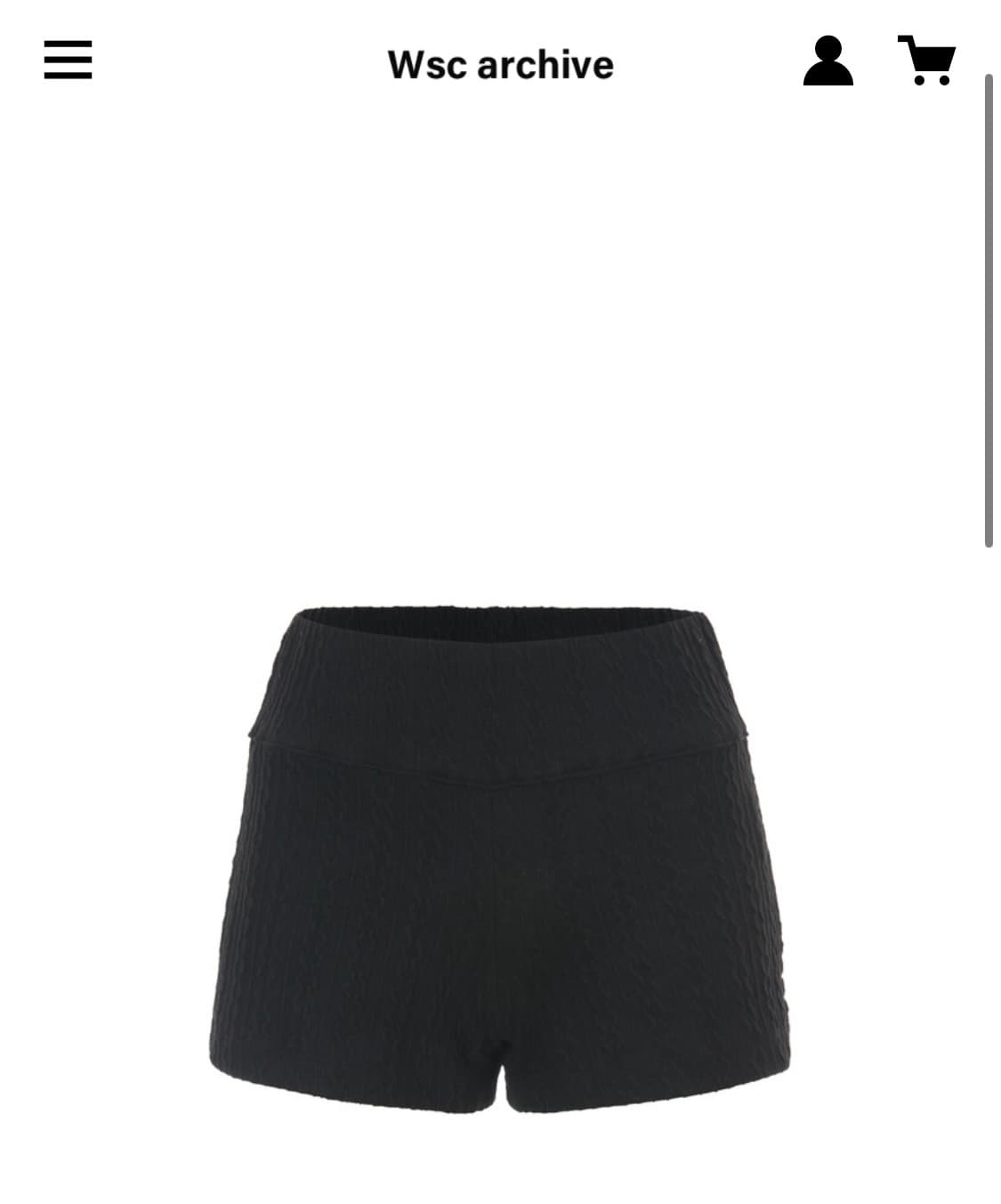 wsc 케이블 쇼츠 001 상품이미지1