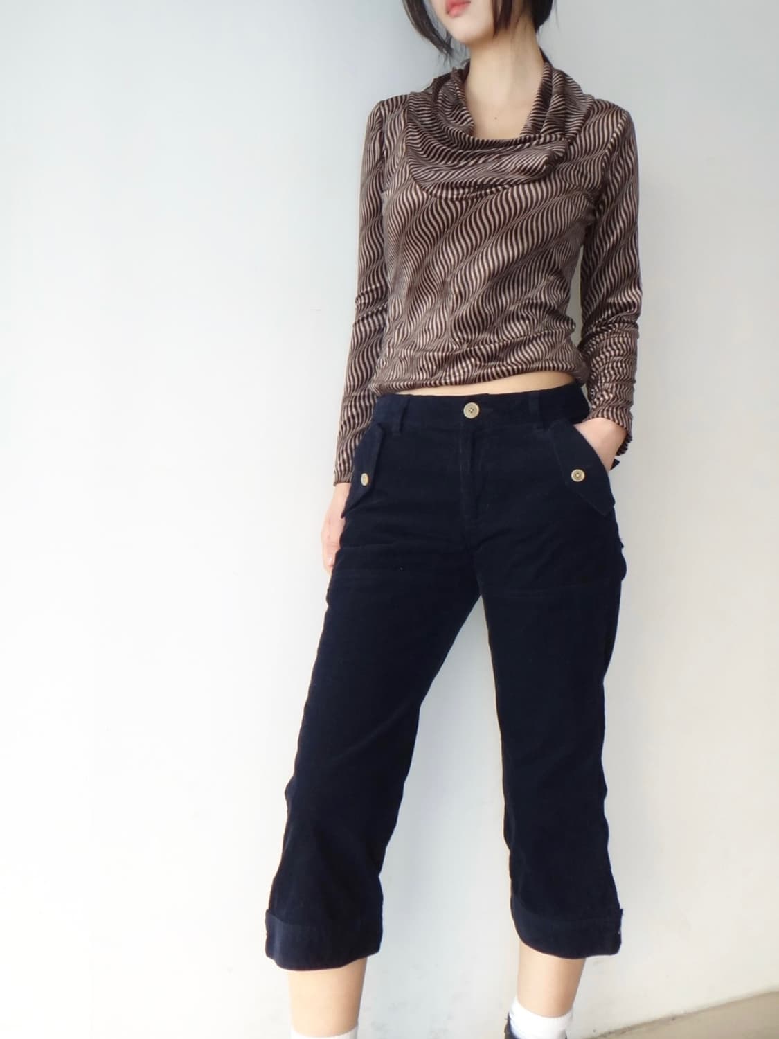 EASTBOY Corduroy button capri pants  상품이미지7