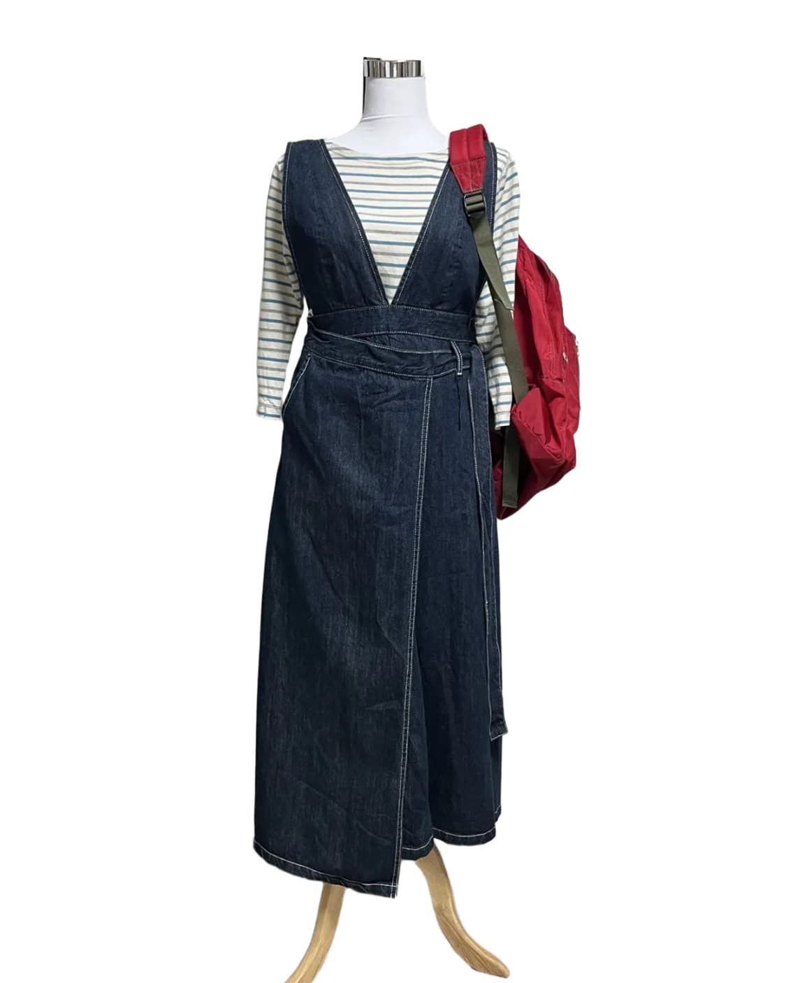 Denim wrap onepiece 상품이미지6