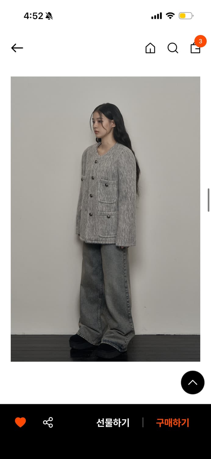 카키포인트 울자켓 그레이 상품이미지2