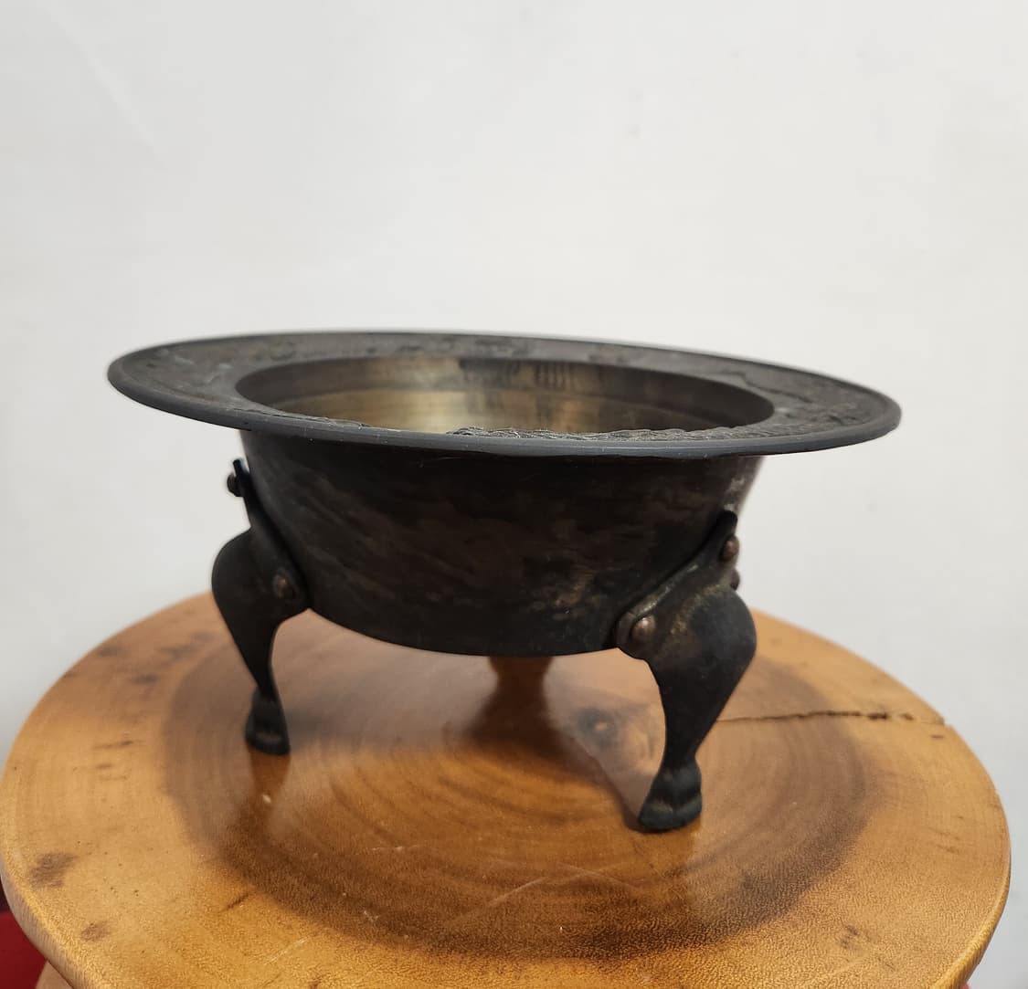 골동품  작은 용문양  삼족 동화로 상품이미지1