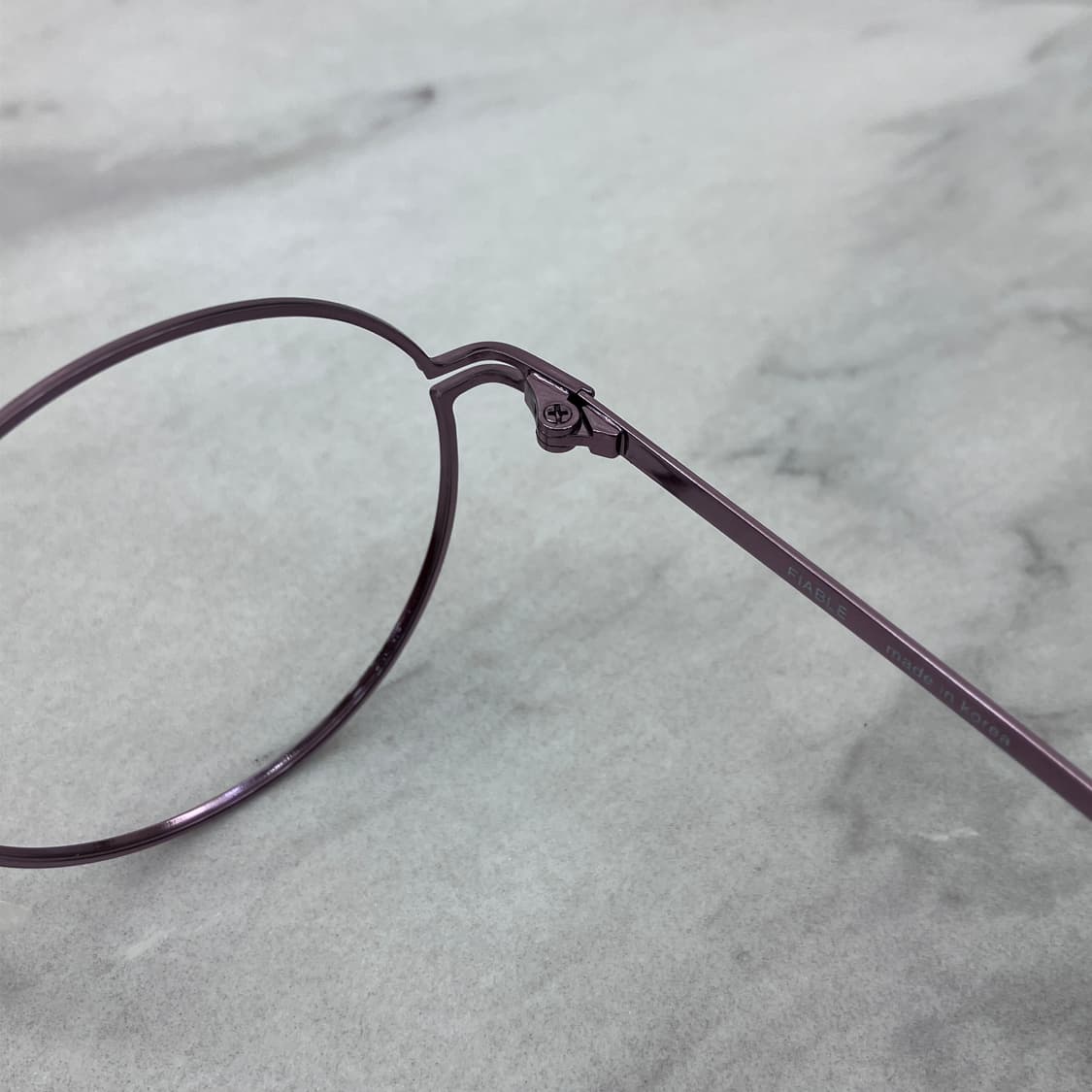 C50 PBL 라일락 라운드 역산각 메탈테 안경(Kids) 상품이미지3