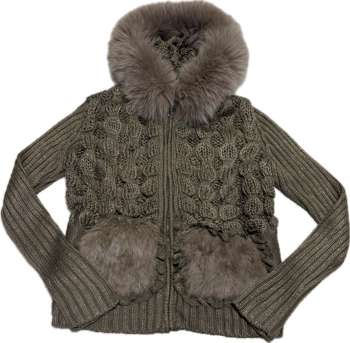 빈티지 그런지페어리 퍼 후드집업 상품이미지1