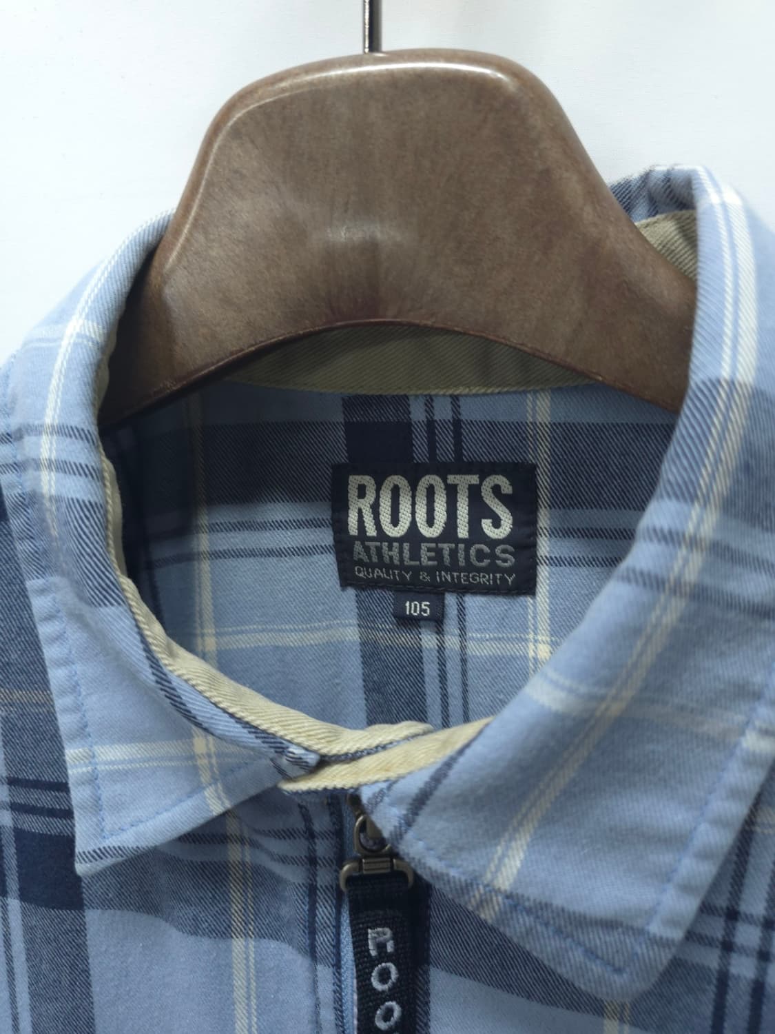 루츠(ROOTS) 오버핏 지퍼 체크 셔츠자켓 ( 105~110 ) 상품이미지3