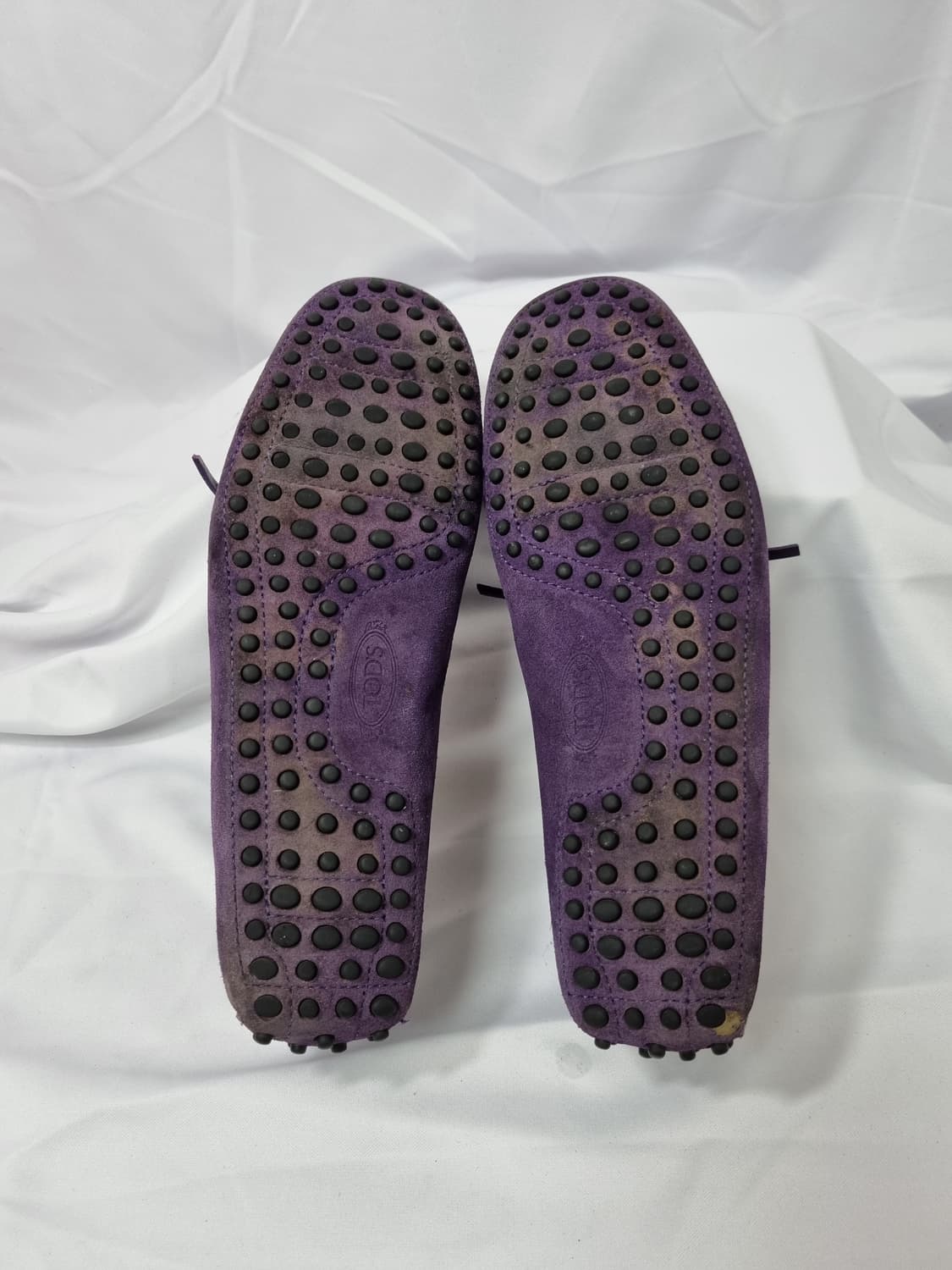 6.5 255 토즈 Tods 스웨이드 고미노 드라이빙 슈즈 퍼플 상품이미지4