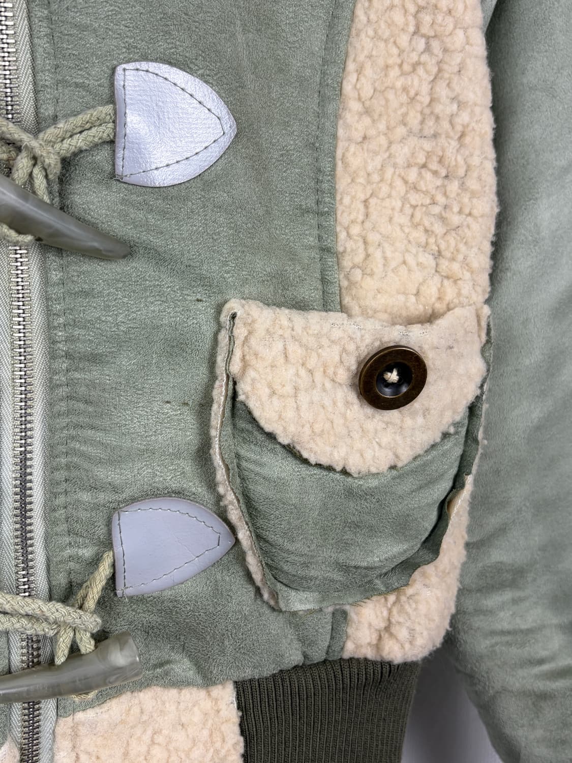 Sherpa Mix Duffle Crop Jacket 상품이미지4