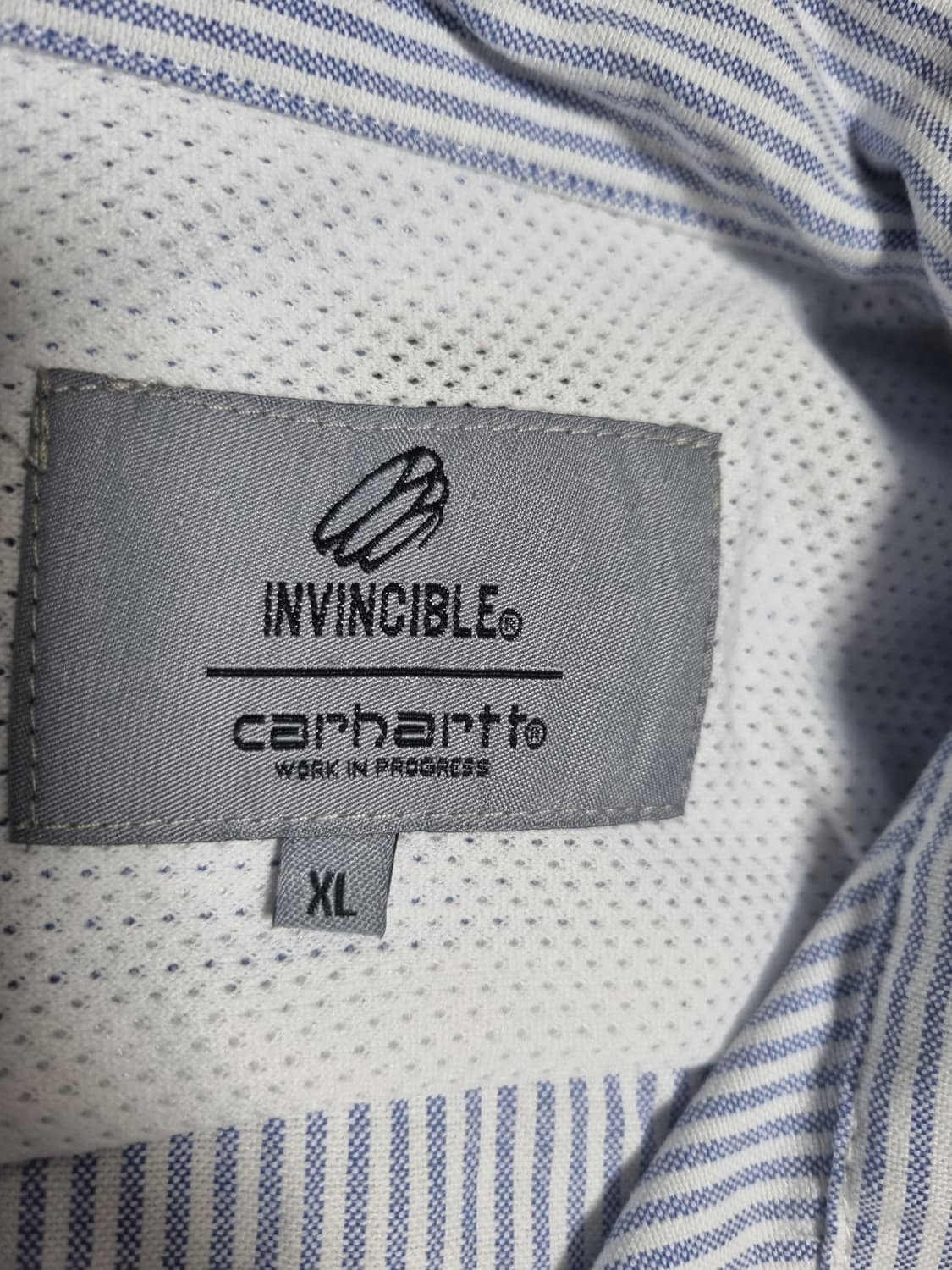 칼하트wip x 인빈시블 스트라이프 셔츠 자켓 (XL) 상품이미지3