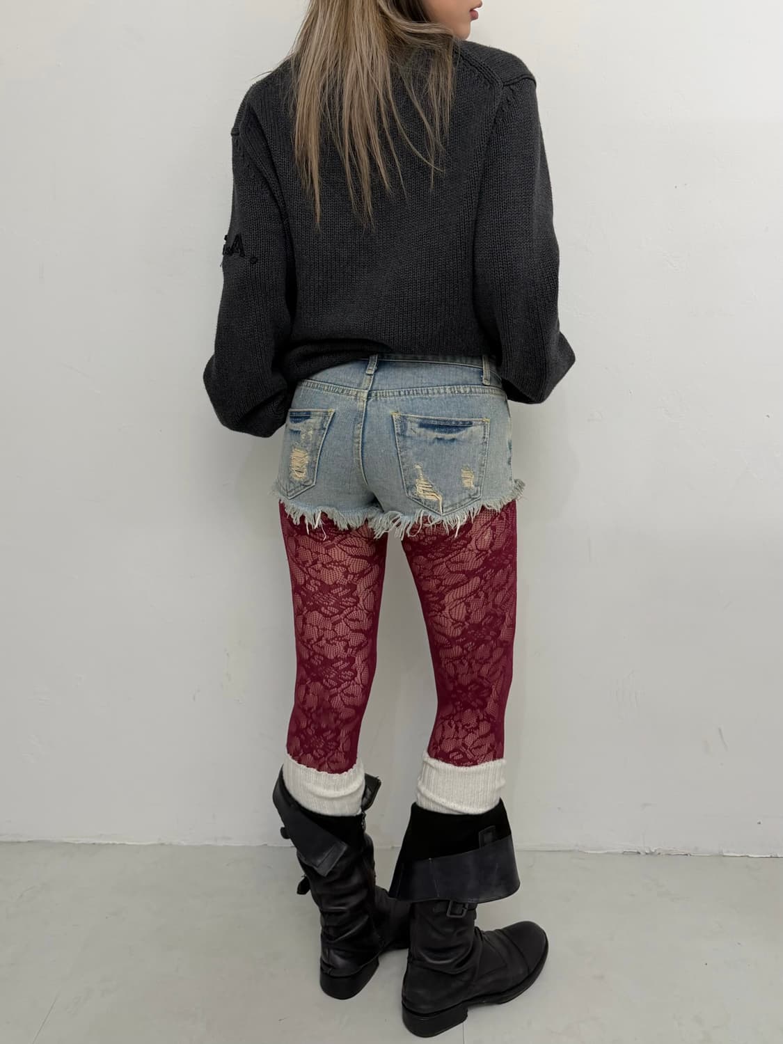 빈티지 워싱 디스트로이드 핫팬츠 상품이미지6