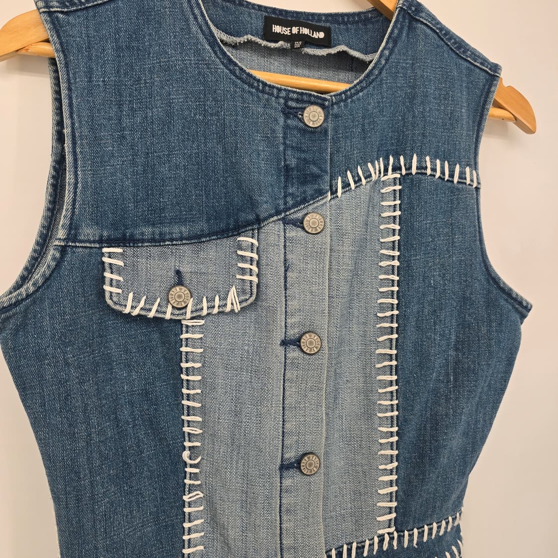 하우스오브홀랜드 데님 패치워크 원피스 상품이미지3