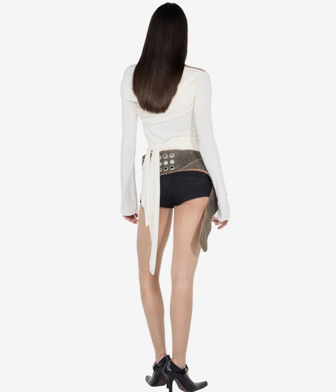 Twist Jersey Top Ivory 상품이미지4