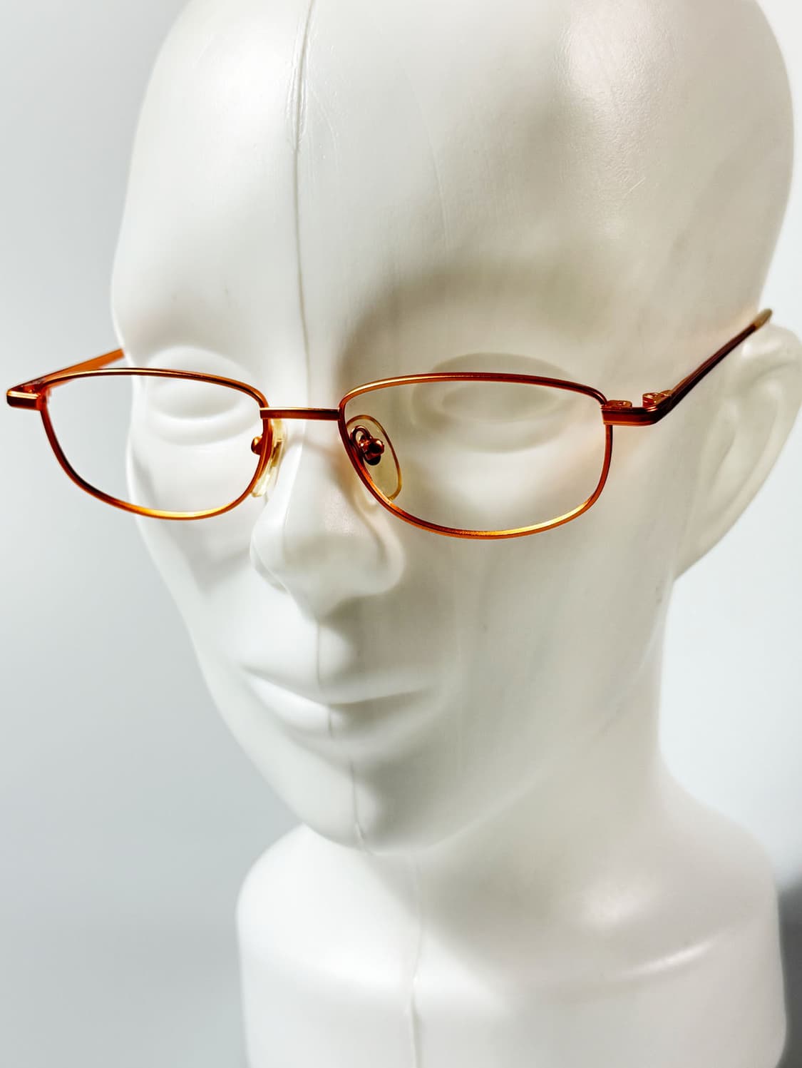 90s HI-TEEN 오렌지 메탈 슬림 오벌 프레임 빈티지 안경 상품이미지7