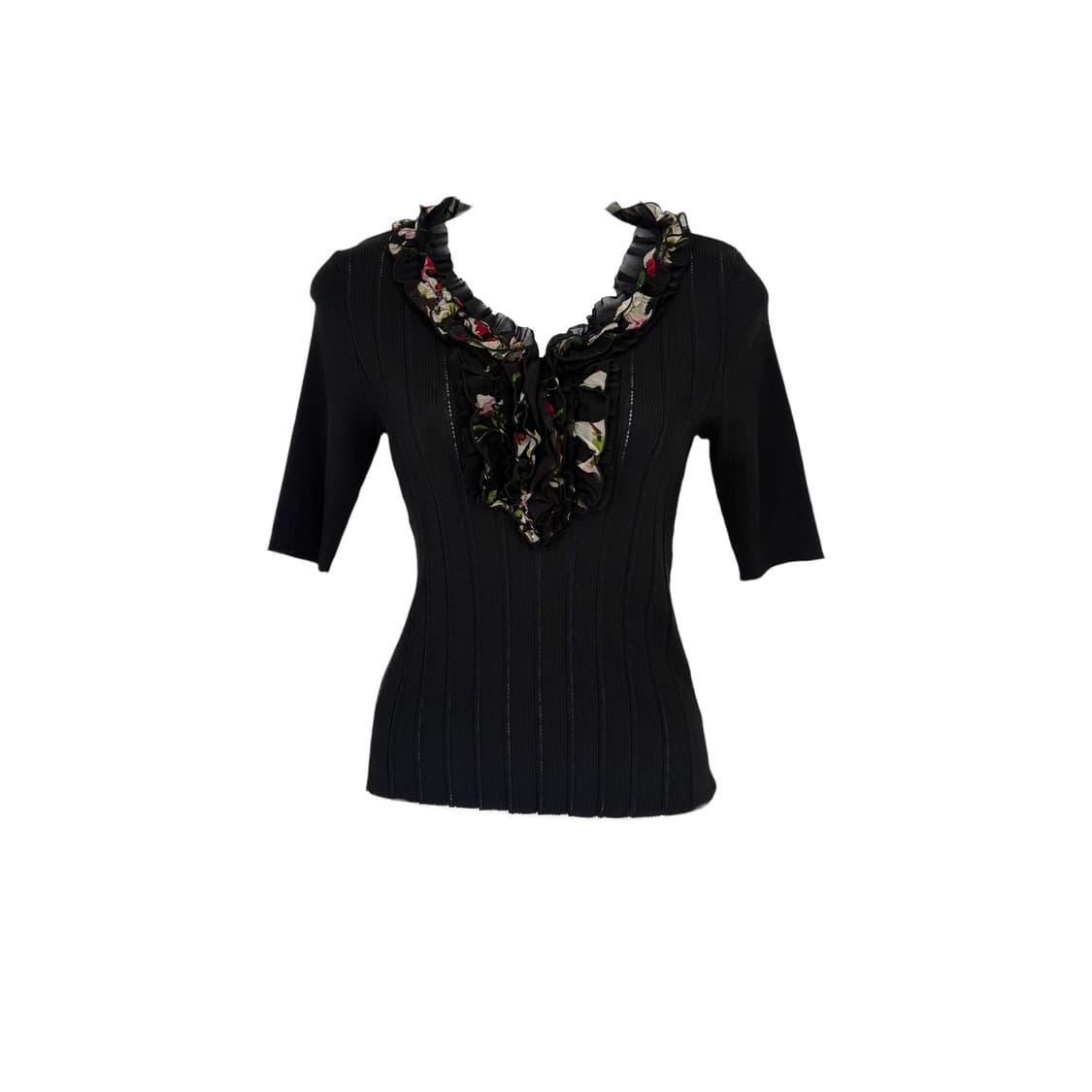 floral ruffle knit top 상품이미지1