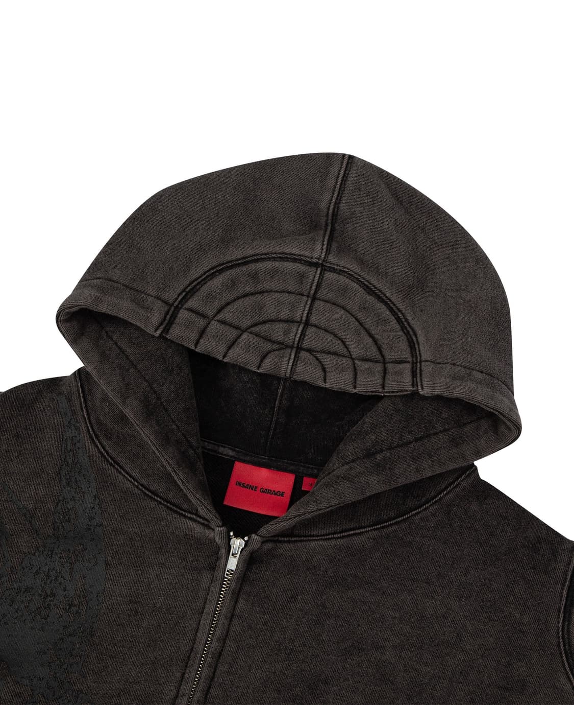 인세인 개러지 후드집업 브라운 블랙 상품이미지3