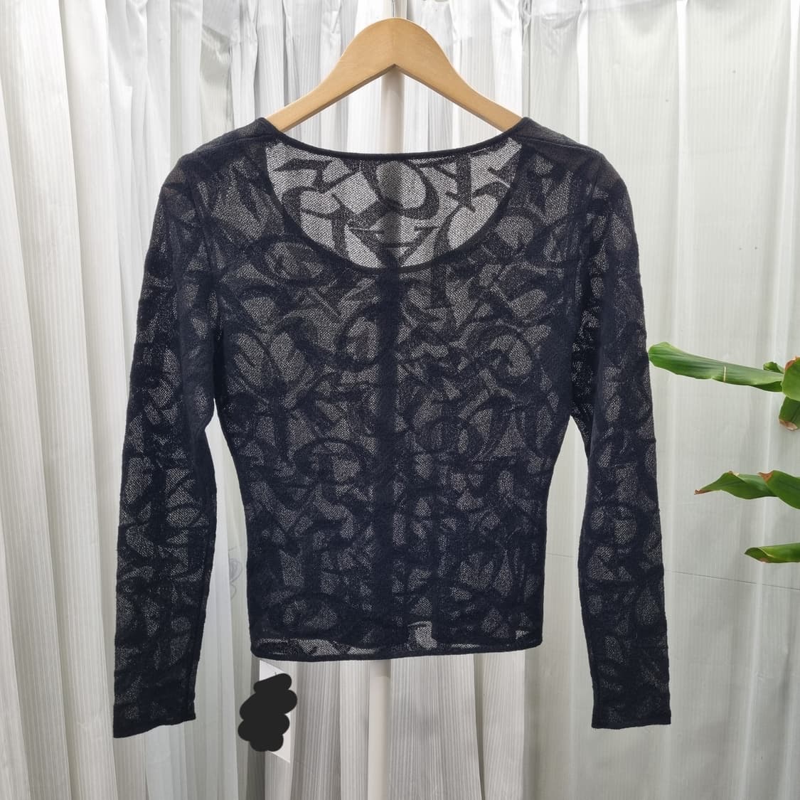 일본 빈티지 알파벳 시스루 긴팔 티셔츠 1956 상품이미지2