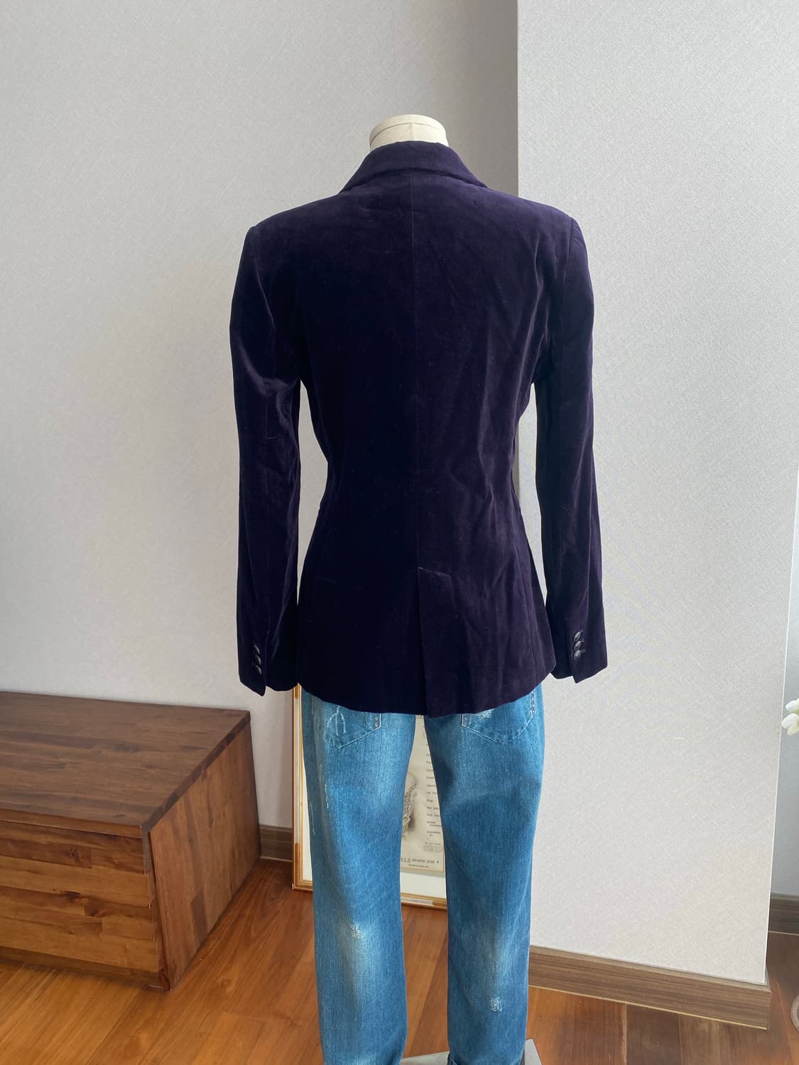 Massimo Dutti 마시모두띠 벨벳 블레이저 쟈켓(38,새제품) 상품이미지4