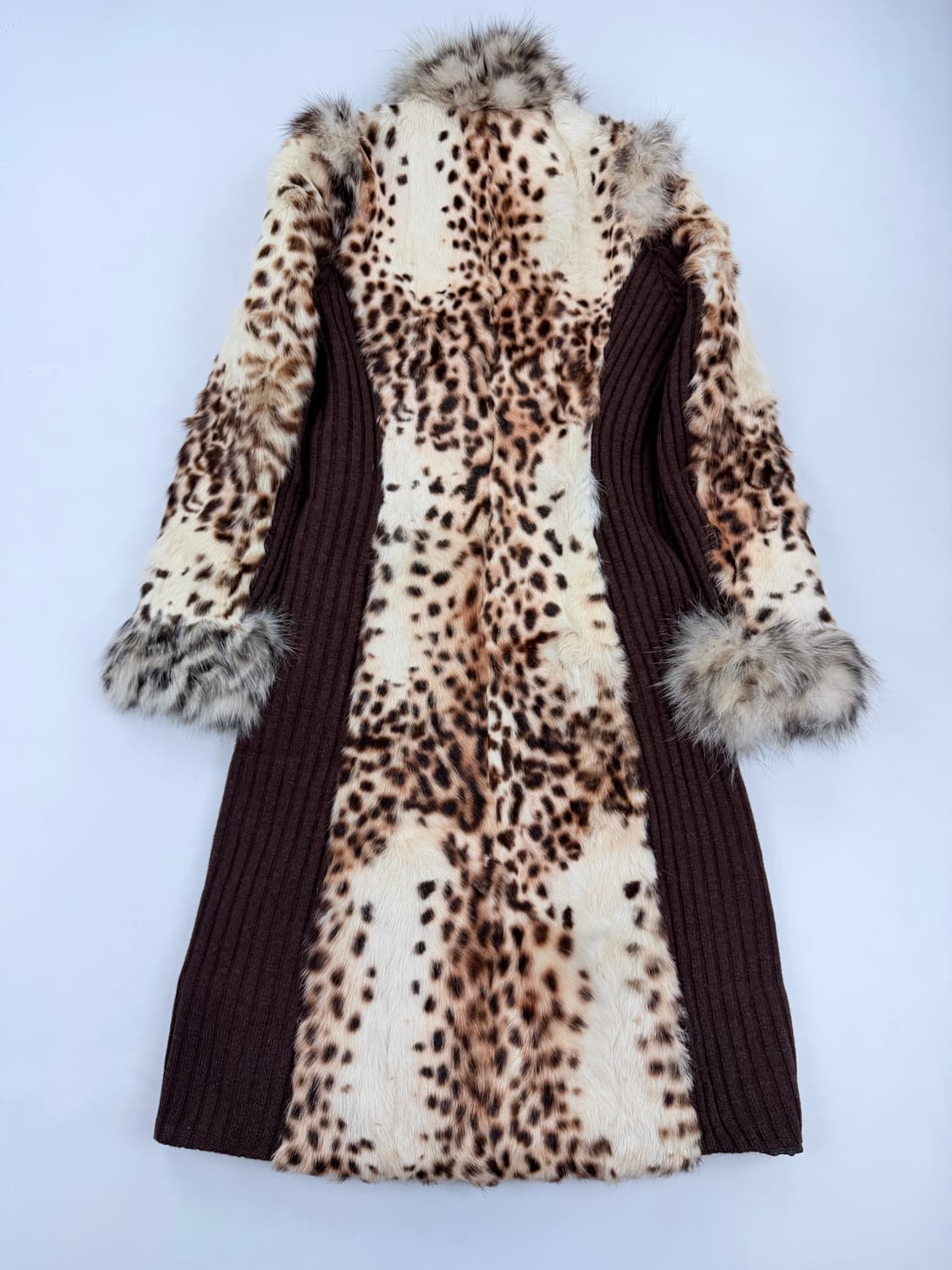 로베르토 카발리 레오파드 폭스&레빗 퍼 코트 상품이미지8
