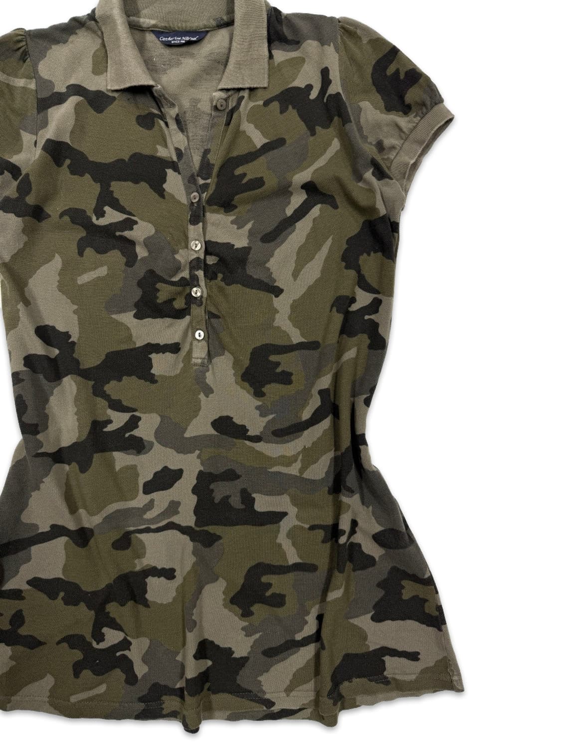 빈티지 밀리터리 캡소매 미니 원피스 상품이미지2