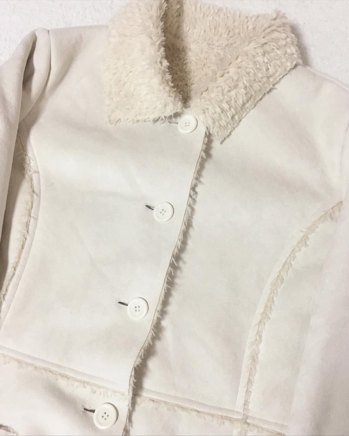 빈티지 아이보리 무스탕 자켓 상품이미지2