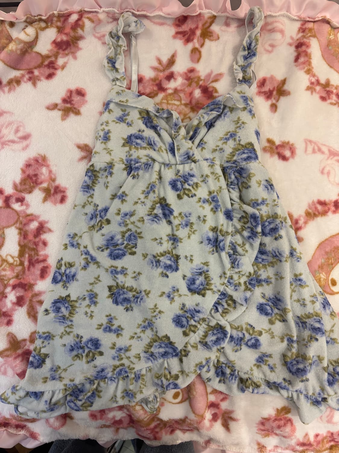 루카빈티지 슈가돌 블루 장미 슬리브리스 상품이미지1