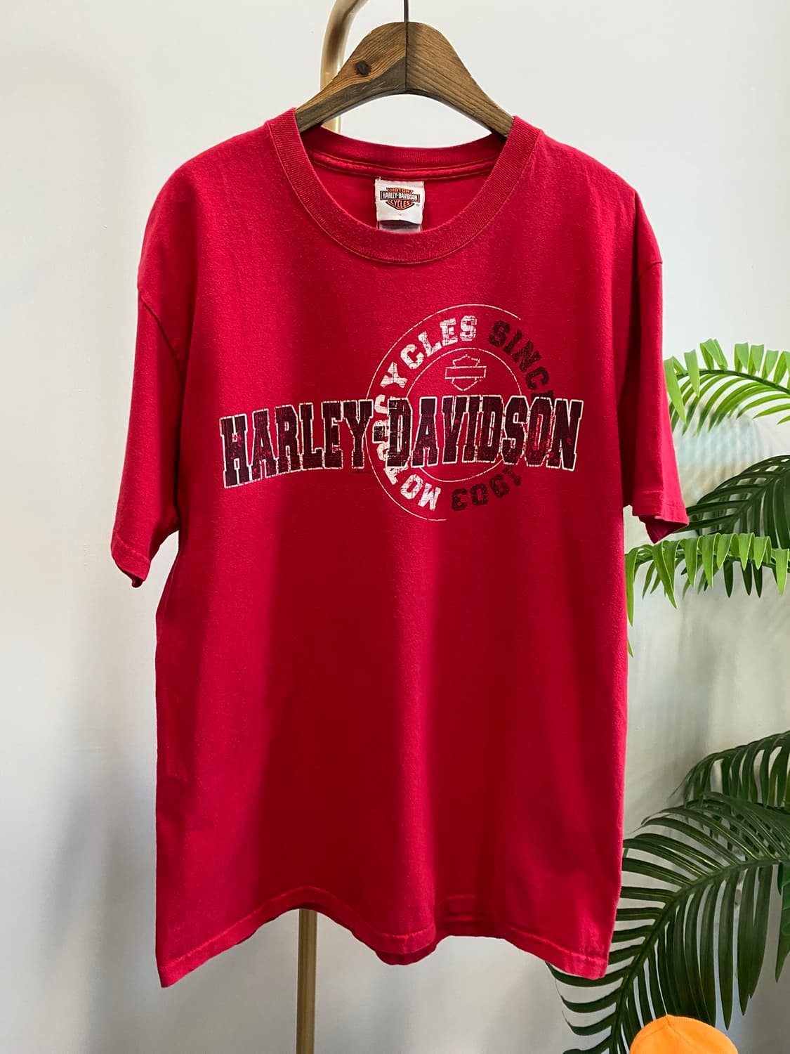 [L]할리데이비슨 레드 반팔 상품이미지1