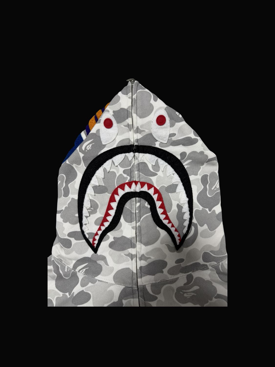 베이프 그레이 샤크 후드 집업 상품이미지3