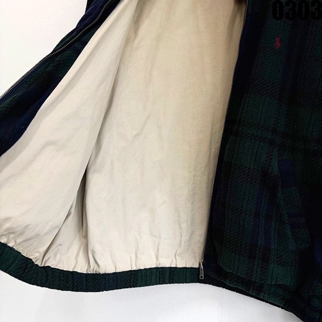 폴로 골프 체크 집업 자켓 S 실측 L 0303  상품이미지6