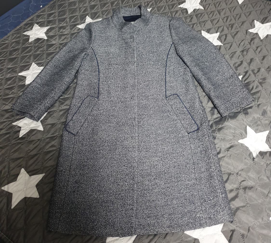 ANNE KLEIN 제팬원사 트위드 울 코트 네이비 (55) 상품이미지1