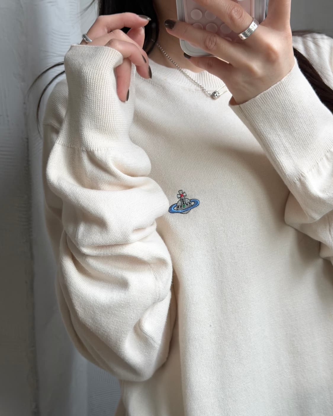 Vivienne Westwood 비비안웨스트우드 ORB로고 아이보리 코튼 상품이미지2