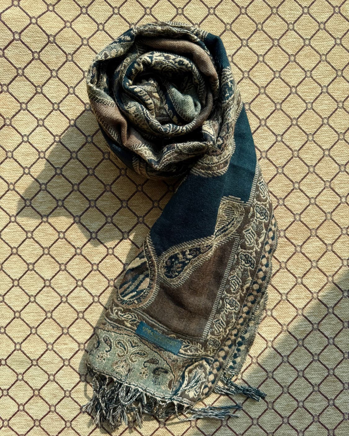 브라운 페이즐리 머플러 상품이미지1