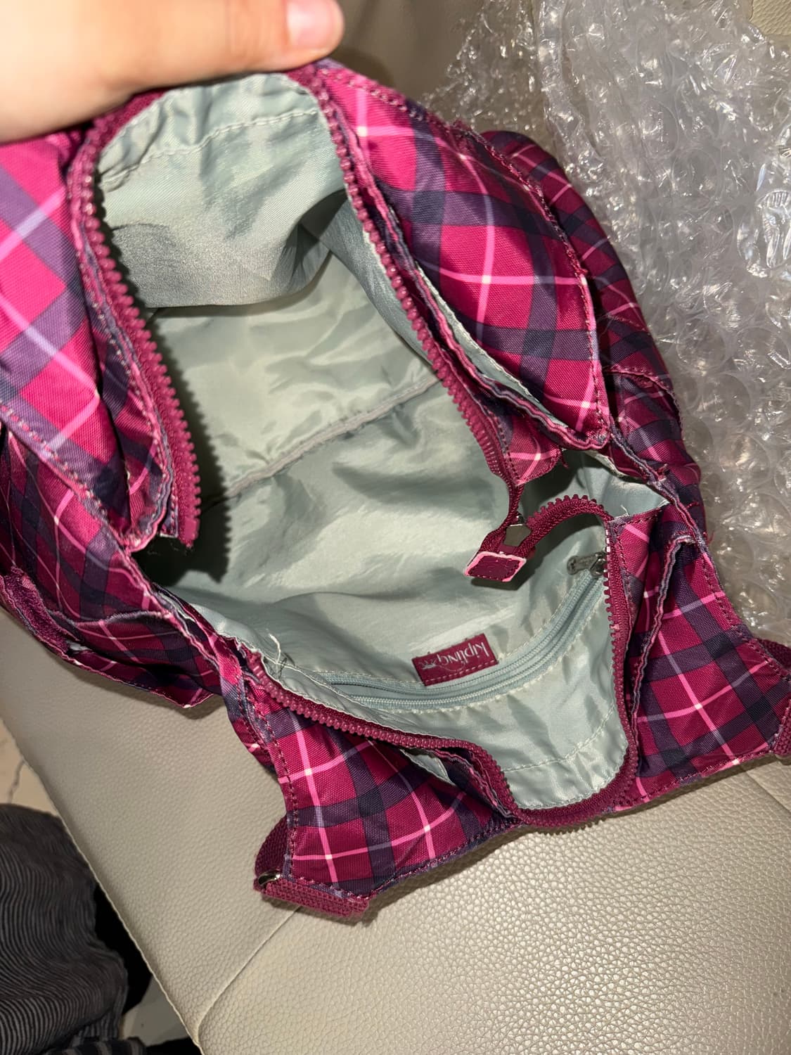 Kipling check pattern shoulder bag 상품이미지5