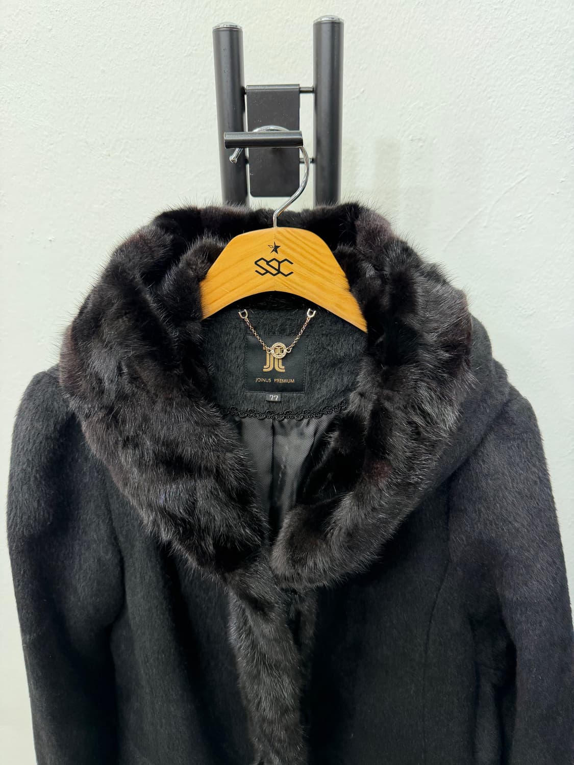정품) 조이너스 프리미엄 블랙 퍼 밍크코트 77 상품이미지5