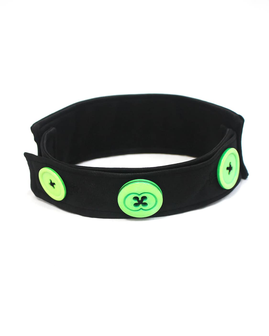 Thick leather neon-green choker+handcuff 상품이미지5