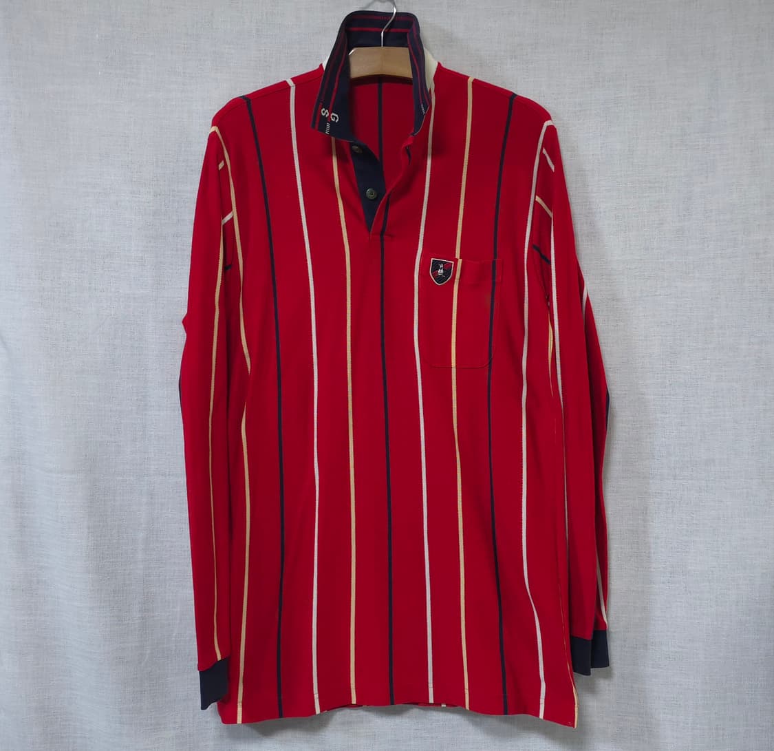 먼싱웨어 정품 PK카라 폴로 티셔츠 긴팔 골프 스트라이프 95  상품이미지2