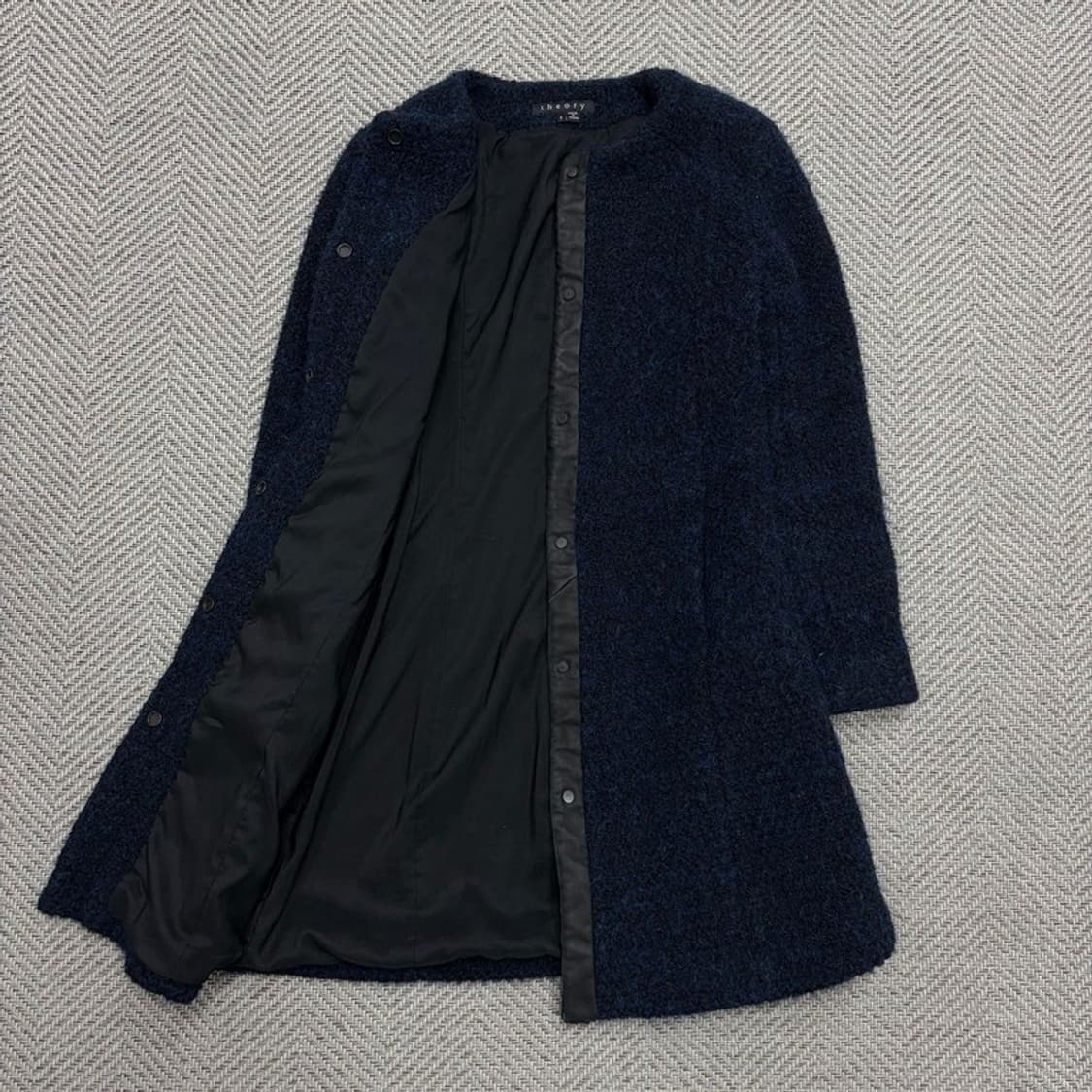 띠어리 네이비 울 블렌디드 코트 v1511 상품이미지5