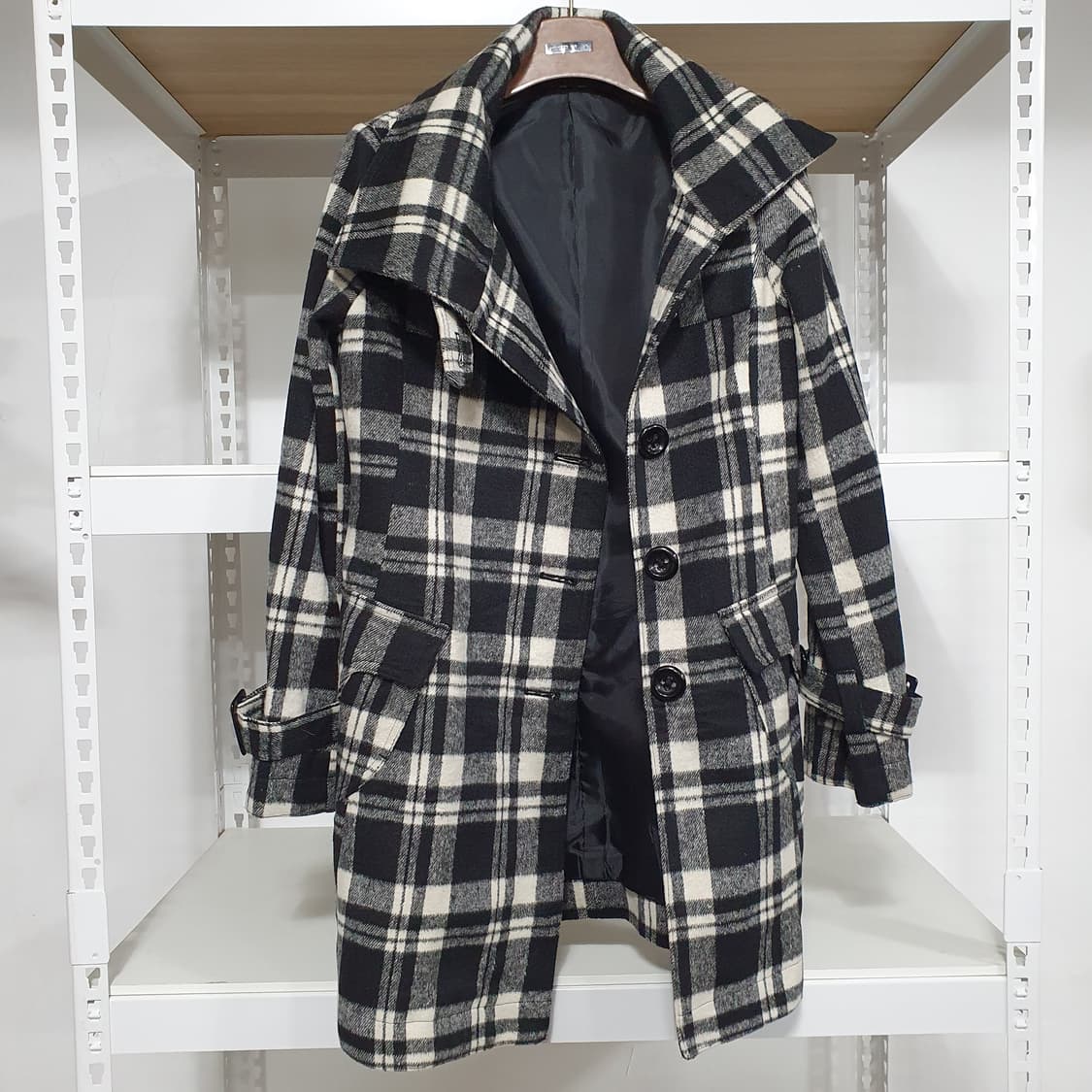 빈티지 체크 코트 y2k 달천깔 아무깔 갸루 모리걸 라떼갸루 상품이미지10