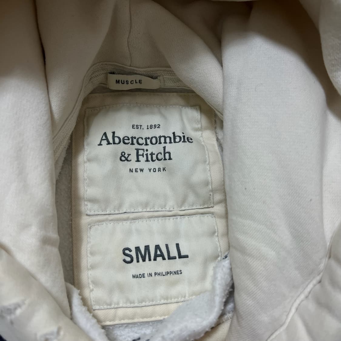 아베크롬비 빅로고 기모 후드티 S/90  상품이미지5