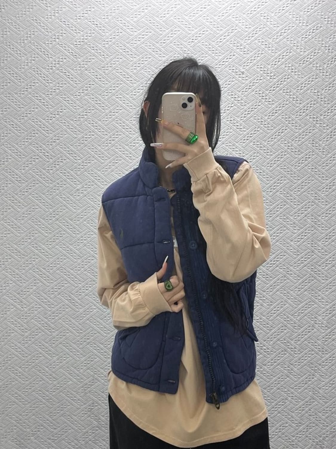 폴로 랄프로렌 Y2K 레트로 00's 딥퍼플 패딩 조끼 XS C08046 상품이미지2