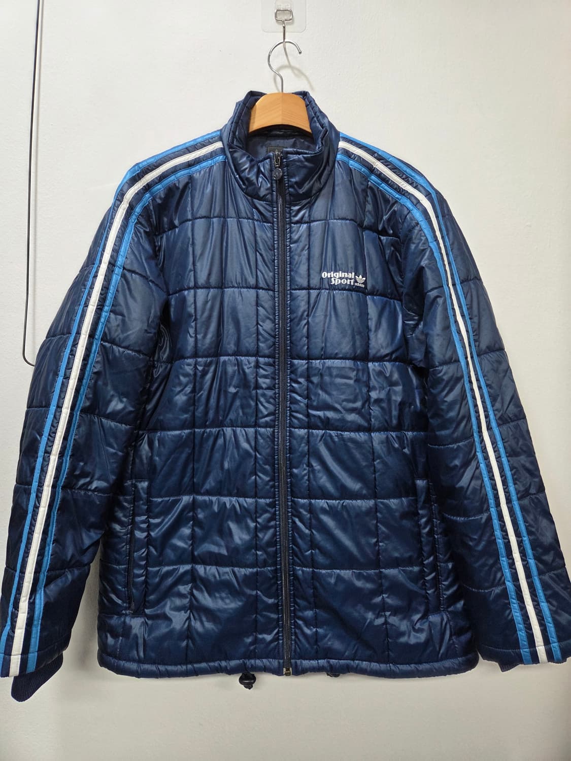 아디다스 오리지널 네이비 경량 집업 패딩 점퍼 105 상품이미지1