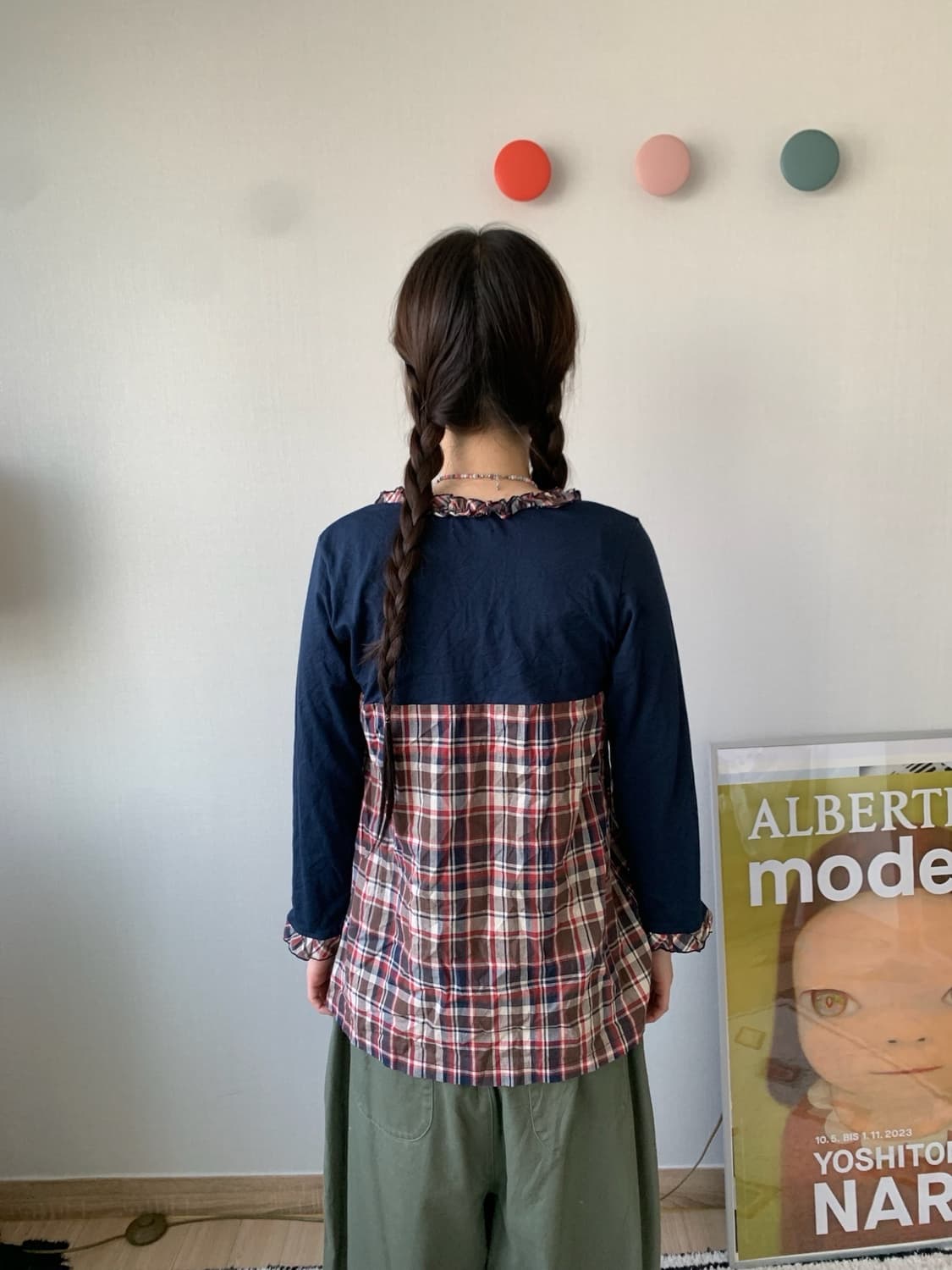 check frill top 상품이미지5