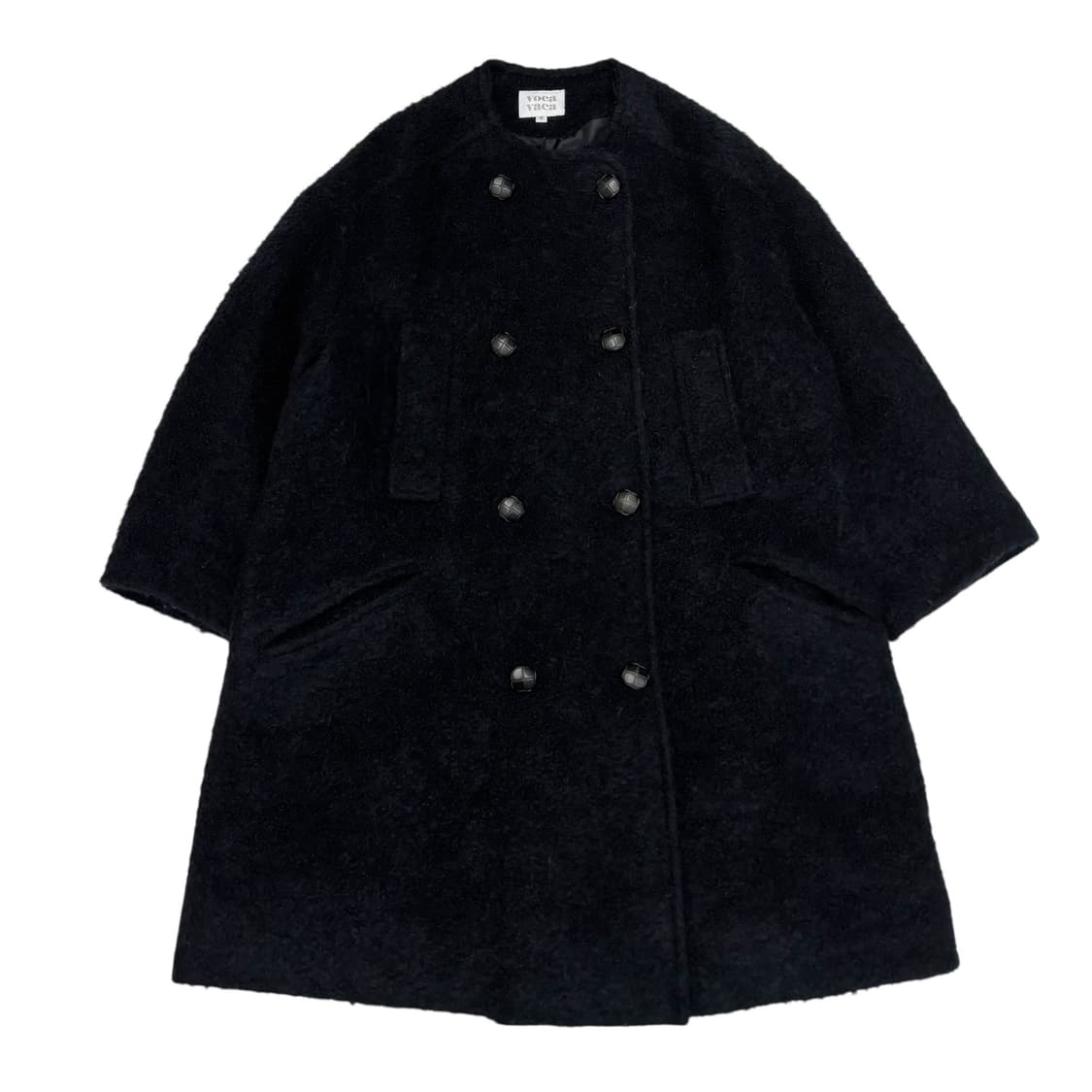 보카바카 네이비 모헤어 울 부클 더블 코트 상품이미지1